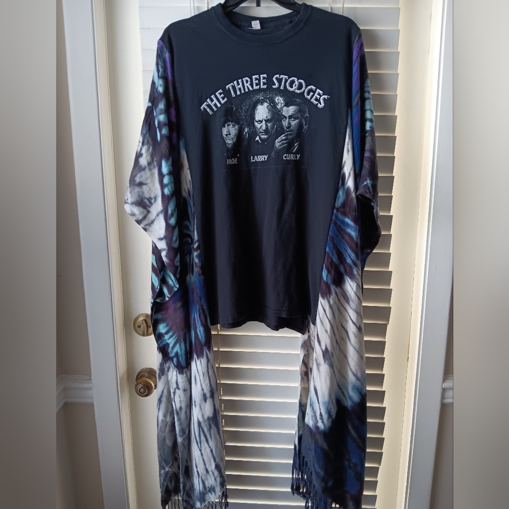 Rare Upcycled Three Stooges T-Shirt/Poncho